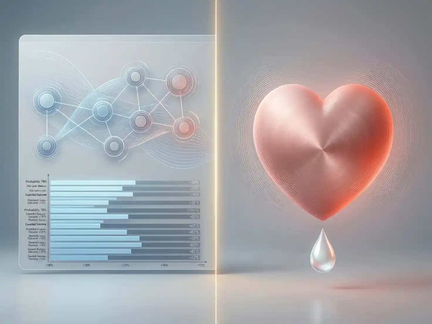 Concepto de separación entre decisiones racionales y emocionales