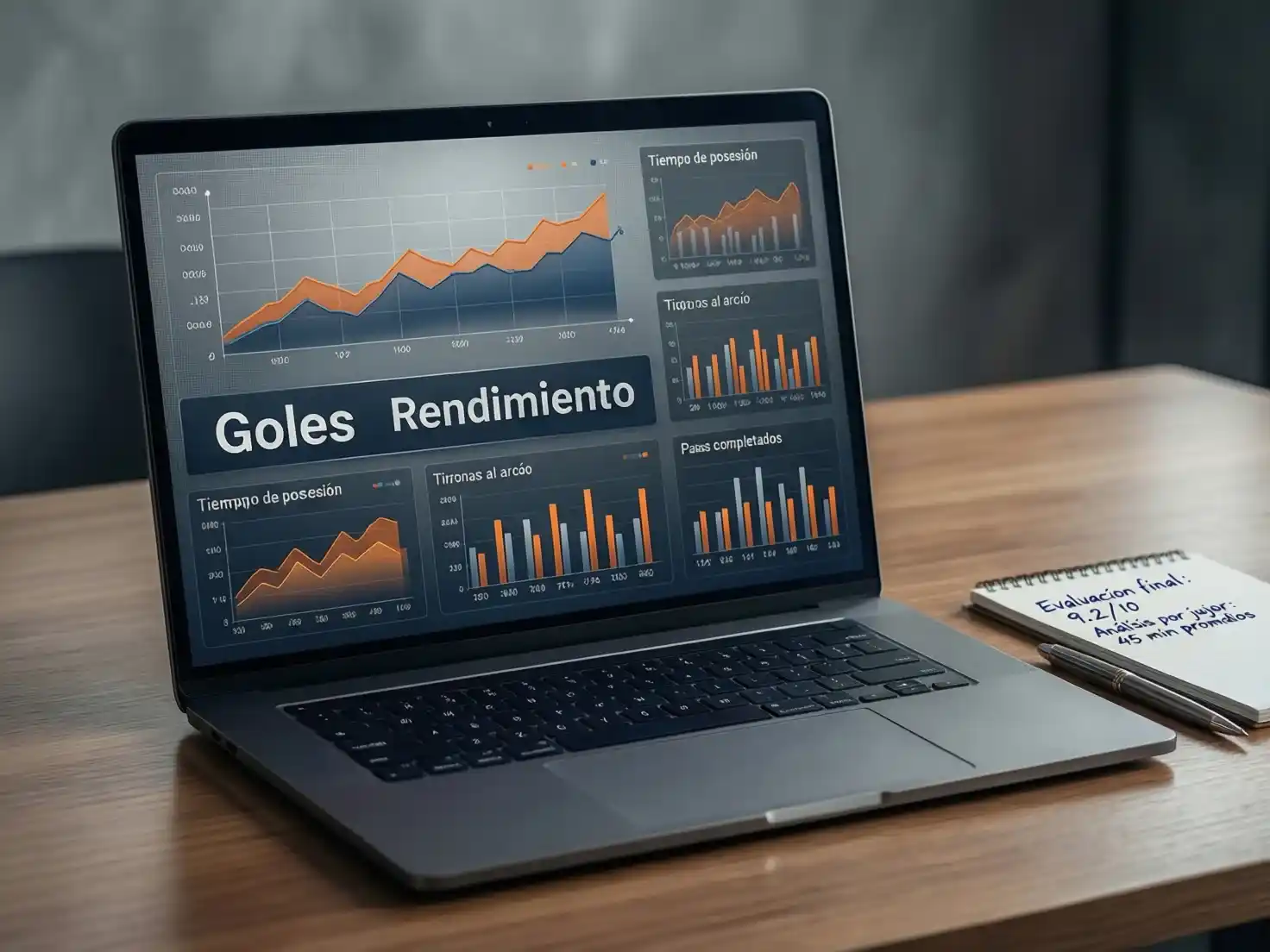 Gráfico de rendimiento de equipo de fútbol mostrando tendencias post-parón