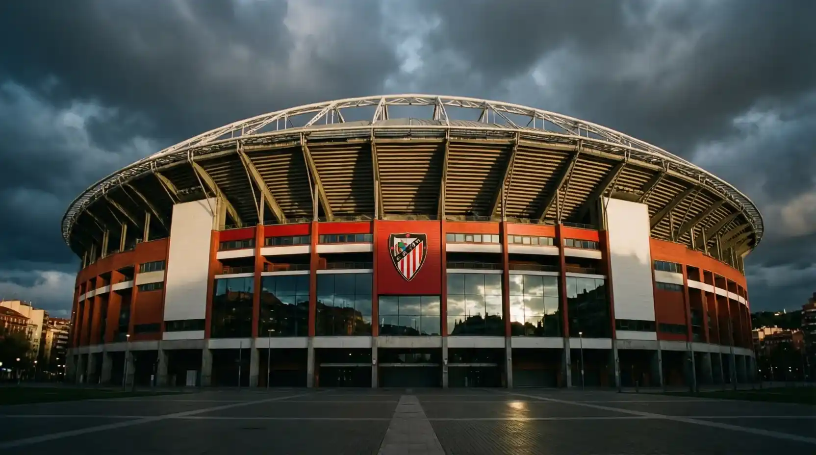 Estadio San Mamés preparado para un partido de La Liga