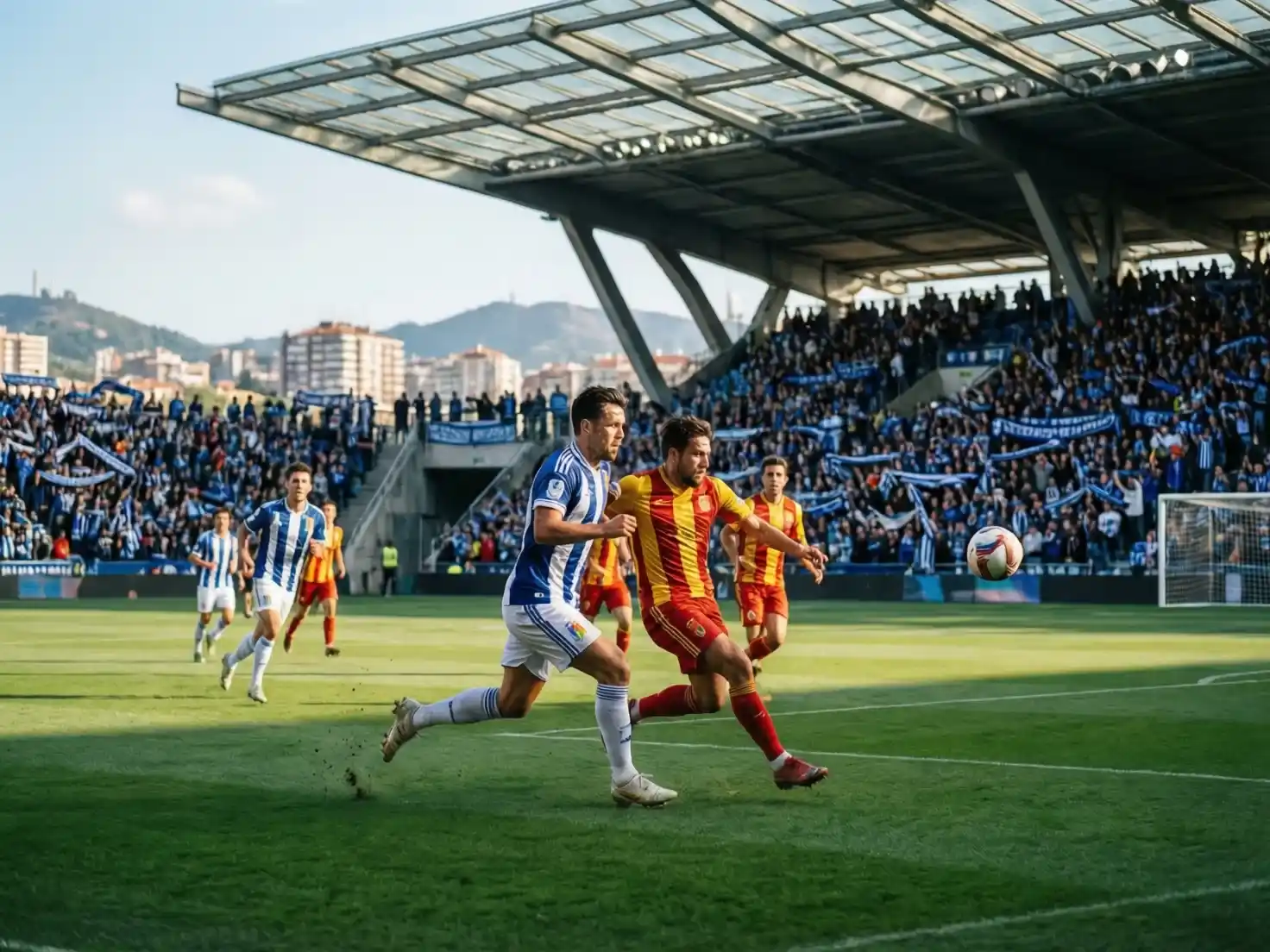 Partido de fútbol entre equipos técnicos en Anoeta