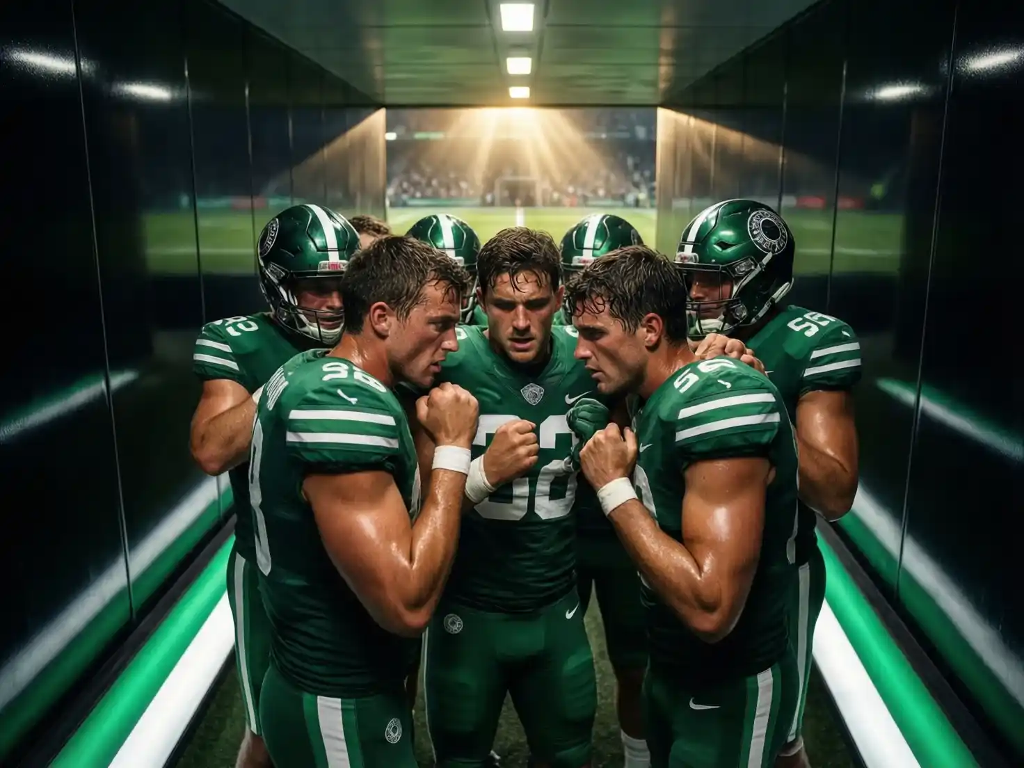 Jugadores del Betis en el vestuario antes de un partido fuera de casa