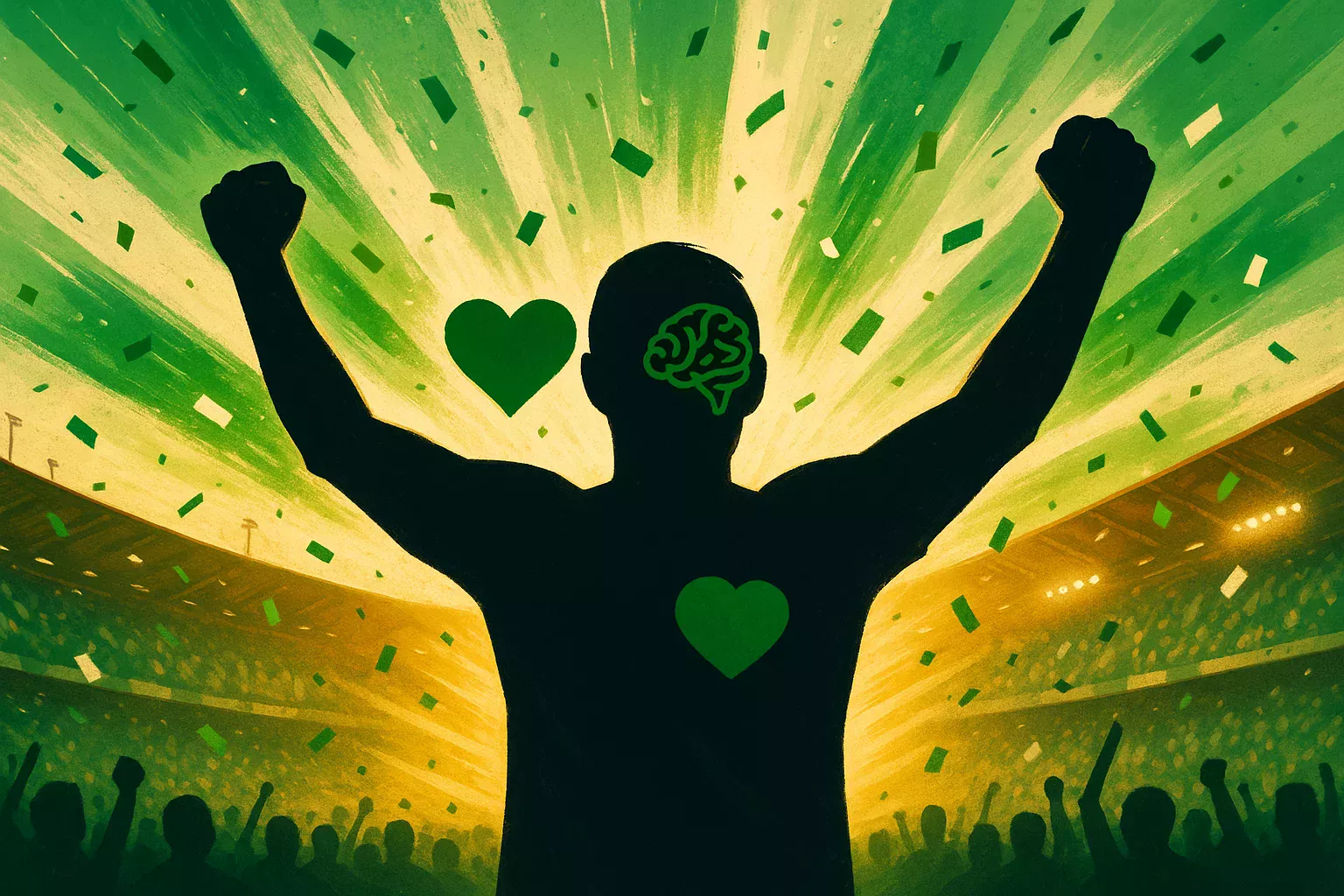 Aficionado del Real Betis celebrando victoria con conocimiento como ventaja en apuestas