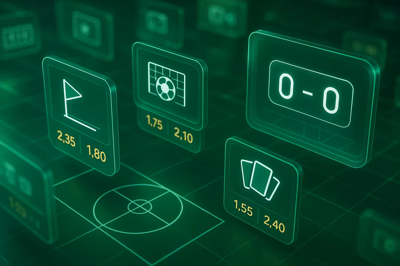 Mercados de apuestas en vivo del Betis incluyendo córners, goles y tarjetas