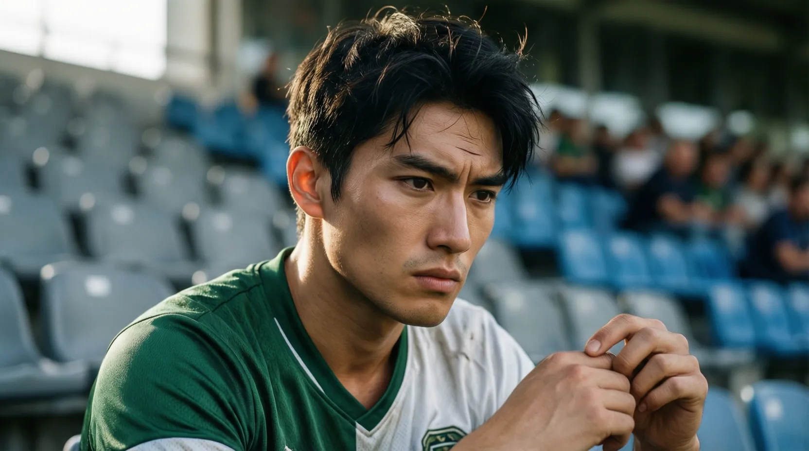 Aficionado del Betis reflexionando sobre decisiones de apuestas